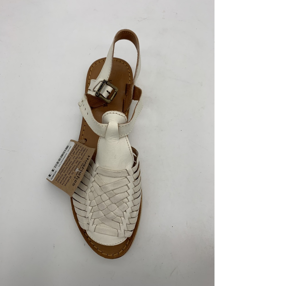 Bearpaw Gloria Leather Huaraches Sandal White - Medium - Picture 2 of 3